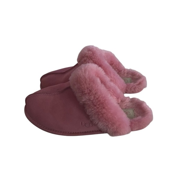 UGG Pink Plush Slippers Women Size 7 - Picture 3 of 9